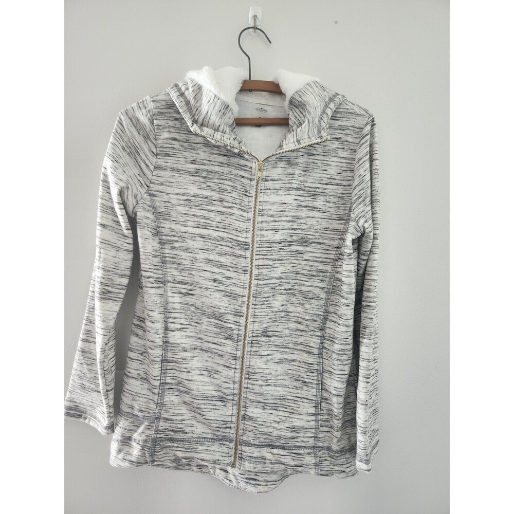 NWOT St. John's Bay Aethleisure Women's Heathered Gray Full Zip  Hoodie Sz S